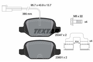 Σετ τακάκια, δισκόφρενα TEXTAR 2534701