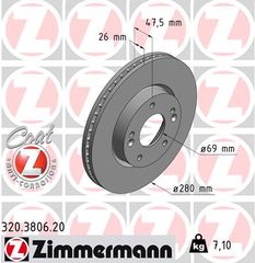 Δισκόπλακα ZIMMERMANN 320380620