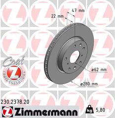 ZIMMERMANN ΔΙΣΚ/ΚΕΣ COAT Z FIAT/SUZUKI
