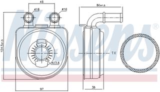 Ψυγείο λαδιού, λάδι κινητήρα NISSENS 90650