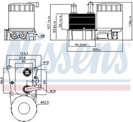 Ψυγείο λαδιού, λάδι κινητήρα NISSENS 90696