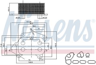 Ψυγείο λαδιού, λάδι κινητήρα NISSENS 90670