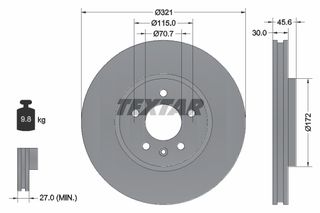 Δισκόπλακα TEXTAR 92256803