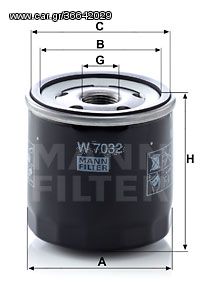 Φίλτρο λαδιού MANN-FILTER W7032