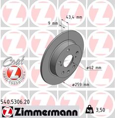 Δισκόπλακα ZIMMERMANN 540530620