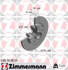 Δισκόπλακα ZIMMERMANN 400363800