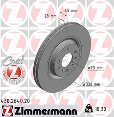 ZIMMERMANN ΔΙΣΚ\ΚΕΣ OPEL COAT Z