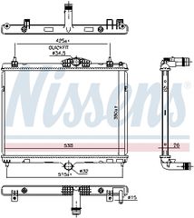 Ψυγείο, ψύξη κινητήρα NISSENS 606055