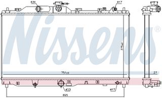 Ψυγείο, ψύξη κινητήρα NISSENS 606109