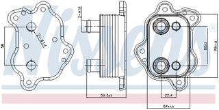 Ψυγείο λαδιού, λάδι κινητήρα NISSENS 91150