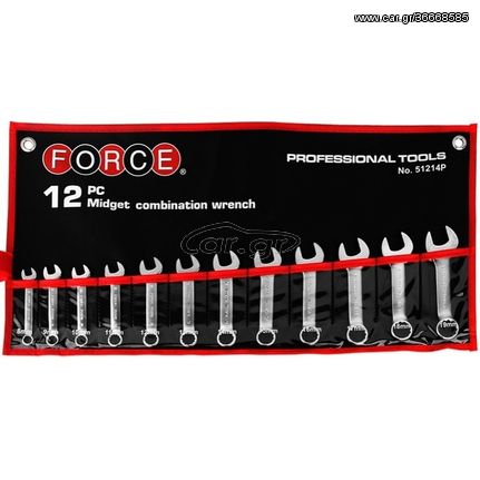 Γερμανοπολύγωνα κλειδιά σετ 12 τεμαχίων FORCE 51214 P No 8-19 ( 51214 P )