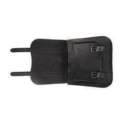 Ledrie, leather saddlebag Postman. 6.5 liters. Black-thumb-1