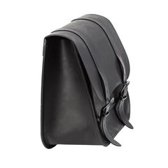 Ledrie, leather saddlebag Postman. 6.5 liters. Black-thumb-2