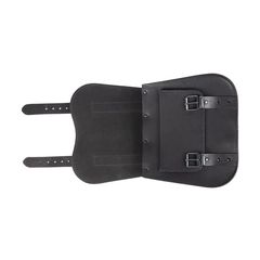 Ledrie, leather single saddlebag, 18 liter. Black-thumb-1