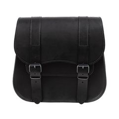 Ledrie, leather single saddlebag, 18 liter. Black-thumb-4