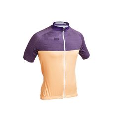 Κοντομάνικη φανέλα ποδηλασίας | DEMARAZ | Μουσταρδί | Μωβ