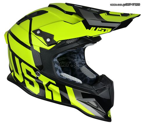 ΚΡΑΝΟΣ OFFROAD JUST1 J12 CARBON Helmet Dominator Neon Yellow Size XS...ΠΡΟΣΦΟΡΑ!!!