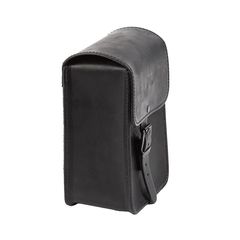 Ledrie, full leather sissy bar bag. Black-thumb-3