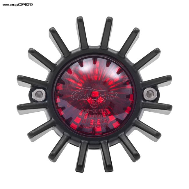 Motone, Big Fin LED taillight. Black, no bracket. ECE