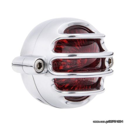 Motone, Lecter LED taillight. Polished, no bracket. ECE