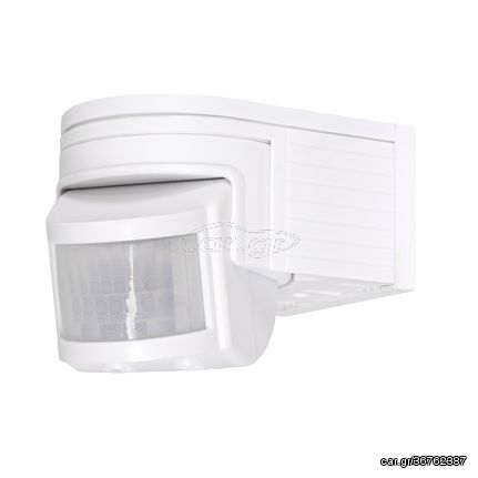 GloboStar® 79092 Επίτοιχος PIR Ανιχνευτής-Αισθητήρας Κίνησης 180° 6m Motion Sensor AC 230V Max 1380W