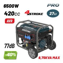 BGB8000 Γεννήτρια Βενζίνης 6.500W 9kVa - ΒΕΝΖΙΝΗΣ ΜΟΝΟΦΑΣΙΚΕΣ - BORMANN PRO (#034445)