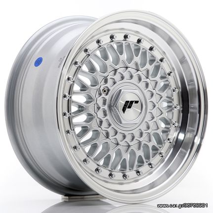 JAPAN RACING WHEELS JR9 7X15 ET20 4X100/108 Silver w/Machined Lip+Silver!!!