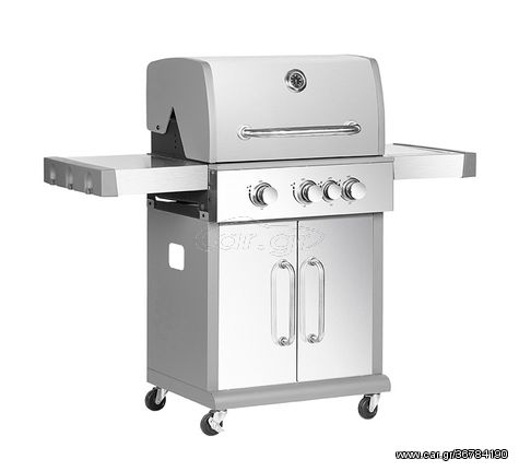 BORMANN - BBQ5040 Ψησταριά Υγραερίου Inox με Μαντεμένια Σχάρα 3+1 Εστίες (033103)