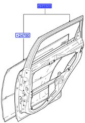 ΠΟΡΤΑ ΠΙΣΩ ΔΕΞΙΑ FORD FIESTA 01-08 5ΘΥΡΟ