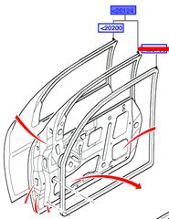 ΠΟΡΤΑ ΕΜΠΡΟΣ ΔΕΞΙΑ FORD FOCUS 4/5ΘΥΡΟ & S/W 00-05  