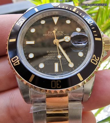 ROLEX SUBMARINER 16613 TWO TONE CLASSIC MODELS M SERIES BLACK DIAL UPERCLONES VR3135 904L 18K 6 MILS GOLD PLATED