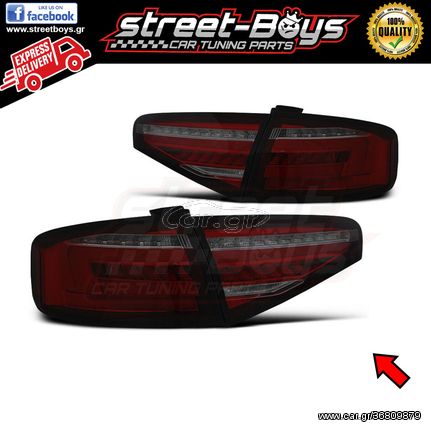 ΦΑΝΑΡΙΑ ΠΙΣΩ *SEQ LED* SMOKE ΔΥΝΑΜΙΚΗΣ ΑΚΟΛΟΥΘΙΑΣ AUDI A4 B8.5 FACELIFT SEDAN (2012-2015) | ® StreetBoys - Car Tuning Shop