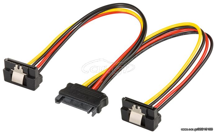 GOOBAY καλώδιο SATA Standard σε 2 SATA-Standard 90 °, 0.2m