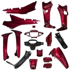 Κουστούμι σετ πλαστικών Honda Supra 100 μπορντό HYPER-X