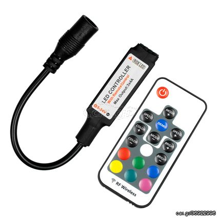 GloboStar® 73420 Ασύρματος LED Controller RGB με Χειριστήριο RF 2.4Ghz DC 5-24V Max 288W