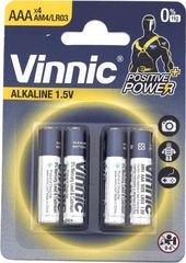 ΑΛΚΑΛΙΚΕΣ ΜΠΑΤΑΡΙΕΣ AAA VINNIC LR03 1.5V POSITIVE POWER 4τεμ.