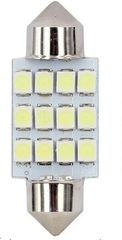 LED Σωληνωτό 39mm με 12 5050 SMD Λευκό φως 12V Κωδικός XF574 .....SOUNDSTREET