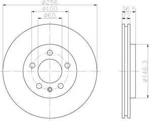 Δισκόπλακα εμπρόσθια 256x22 (ΚΑΙΝΟΥΡΓΙΟ) ,VW ,FOX 2005-2018