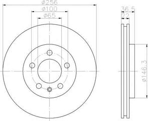 Δισκόπλακα εμπρόσθια 256x22 (ΚΑΙΝΟΥΡΓΙΟ) ,VW ,POLO 2002-2018