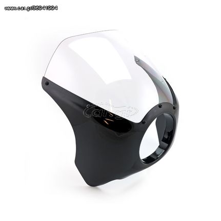 Cafe racer style mini fairing. Black