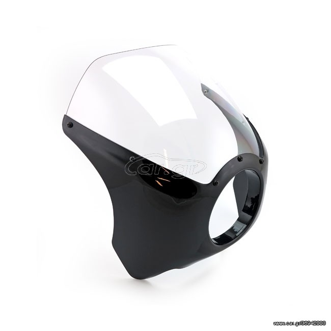 Cafe racer style mini fairing. Black