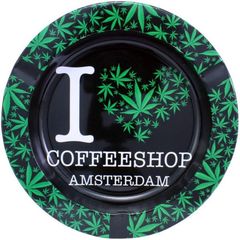 Μεταλλικό Τασάκι - Σχέδιο I Love Coffeeshop Amsterdam