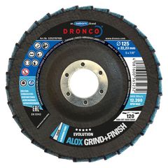 Δίσκος Dronco Φ125 Νο. 80 + μεσαίο (στίλβωση fleece medium), ALOX GRIND+FINISH