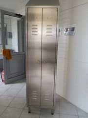 Ανοξείδωτη ντουλάπα - ιματιοθήκη Nieros KSD με 2 πόρτες