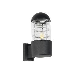 Φωτιστικό τοίχου απλίκα με ντουί 1 x E27 AC 220-240V IP20 σε μαύρο χρώμα μαύρο Μ11 x Π17 x Υ23cm