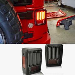 ΦΑΝΑΡΙΑ ΠΙΣΩ LED Taillights JEEP Wrangler JK (2007-2018) Led Bar Smoke Black