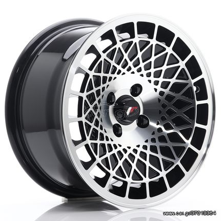  JR Wheels JR14 15x8 ET20 4x100 Gloss Black w/Machined Face