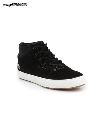 Lacoste Ampthill Chukka W 417 Suede Γυναικεία Μποτάκια Μαύρα 34CAW0065024