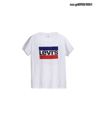 Levi"s The Perfect Graphic Γυναικείο Αθλητικό T-shirt Λευκό 17369-0297