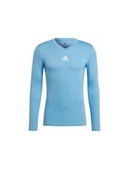 Adidas Team Base Ανδρική Αθλητική Μπλούζα Μακρυμάνικη με Λαιμόκοψη Τύπου V Light Blue GN7507